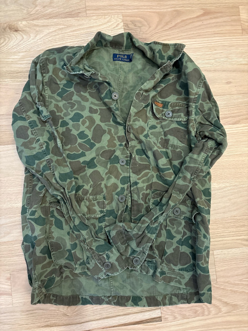 Polo by Ralph Lauren Green Camouflage Utility Shirt Jacket